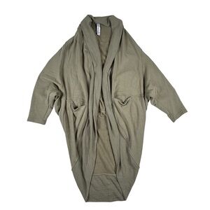 Athleta Ethereal Cocoon Wrap Shadow Olive Green Size XXS/XS Open Front